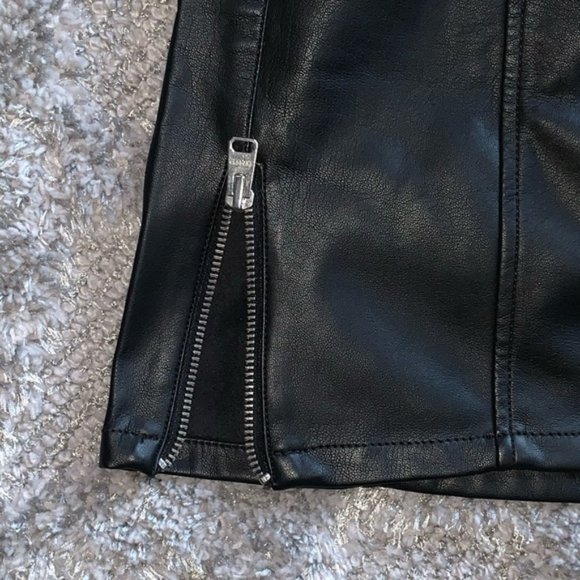 Express Black Vegan Leather High Waisted Skirt - Picture 9 of 11